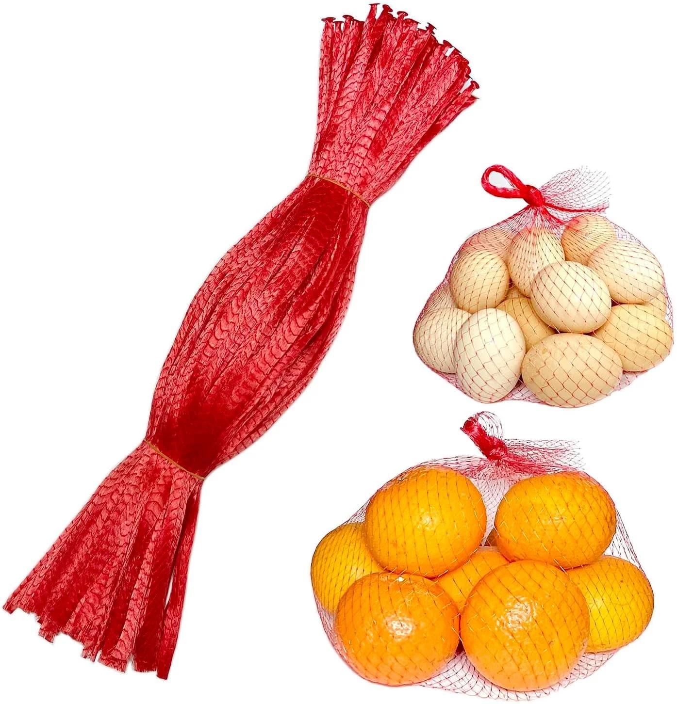 یونتاپ 100 عدد کیسه توری سبزیجات قابل استفاده مجدد، توری نایلونی، کیسه قرمز 20 اینچی برای غذاهای دریایی، کیسه نگهداری پیاز، سیب زمینی و سیر