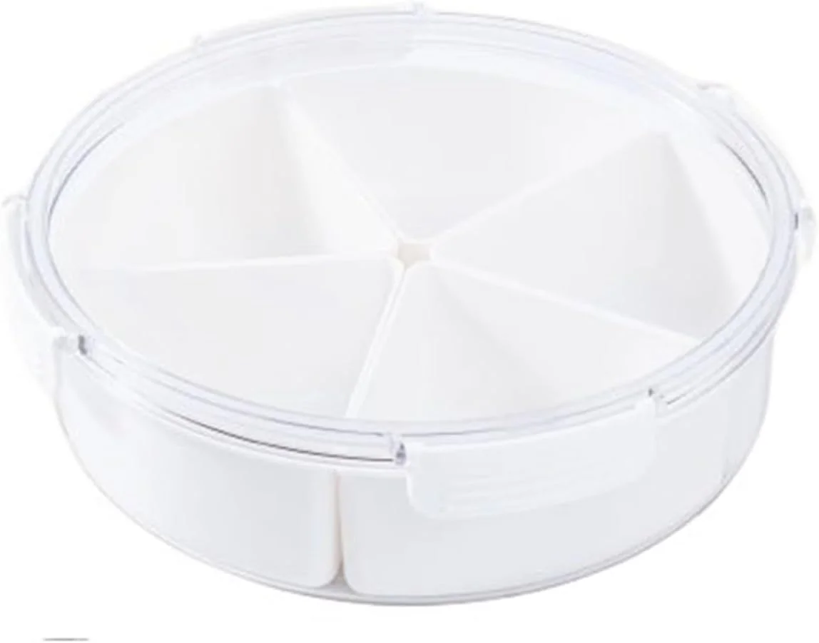 ظرف میوه خوری AUEMNUR، ظرف تنقلات، جعبه میوه خشک، بشقاب میوه اتاق نشیمن، جعبه ذخیره سازی میوه و سبزیجات پارتیشن بندی شده