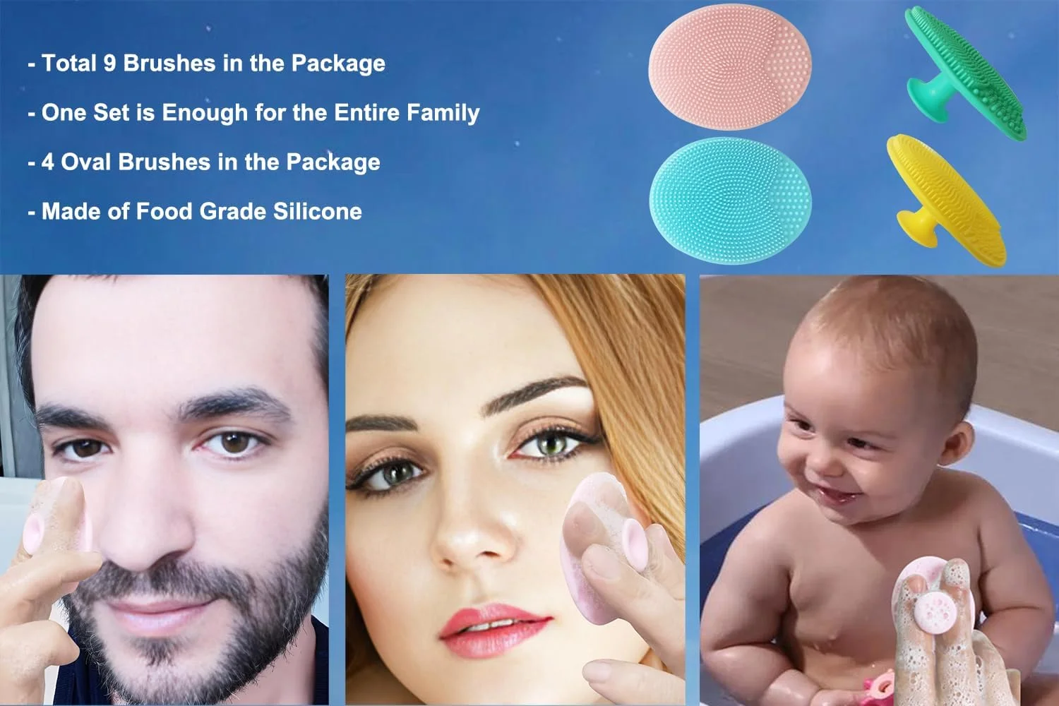 برس های شستشوی صورت AECW، برس پاک کننده صورت سیلیکونی فوق العاده نرم و مجموعه برس ماساژور پاک کننده صورت
