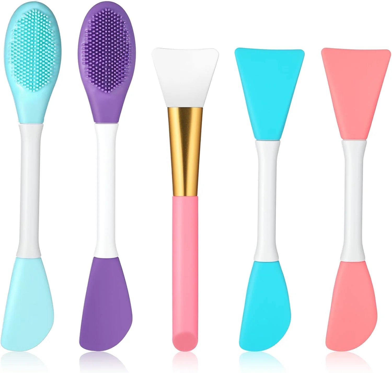 5 عدد برس سیلیکونی برای ماسک صورت، برس منافذ برای ماسک صورت، برس های صورت قابل استفاده مجدد برای لوسیون بدن و ماسک چشم 5 عدد برس سیلیکونی برای ماسک صورت، برس منافذ برای ماسک صورت، برس های صورت قابل استفاده مجدد برای لوسیون بدن و ماسک چشم