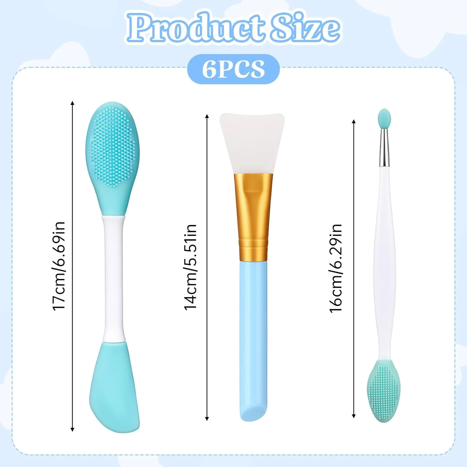 مجموعه اسکرابر سیلیکونی 6 عددی، 2 عدد برس اسکرابر دو طرفه 2 در 1، 2 عدد برس ماسک صورت برای پاکسازی منافذ، پاک کردن آرایش و مراقبت از پوست، از بین بردن جوش های سرسیاه، مناسب برای آقایان و بانوان