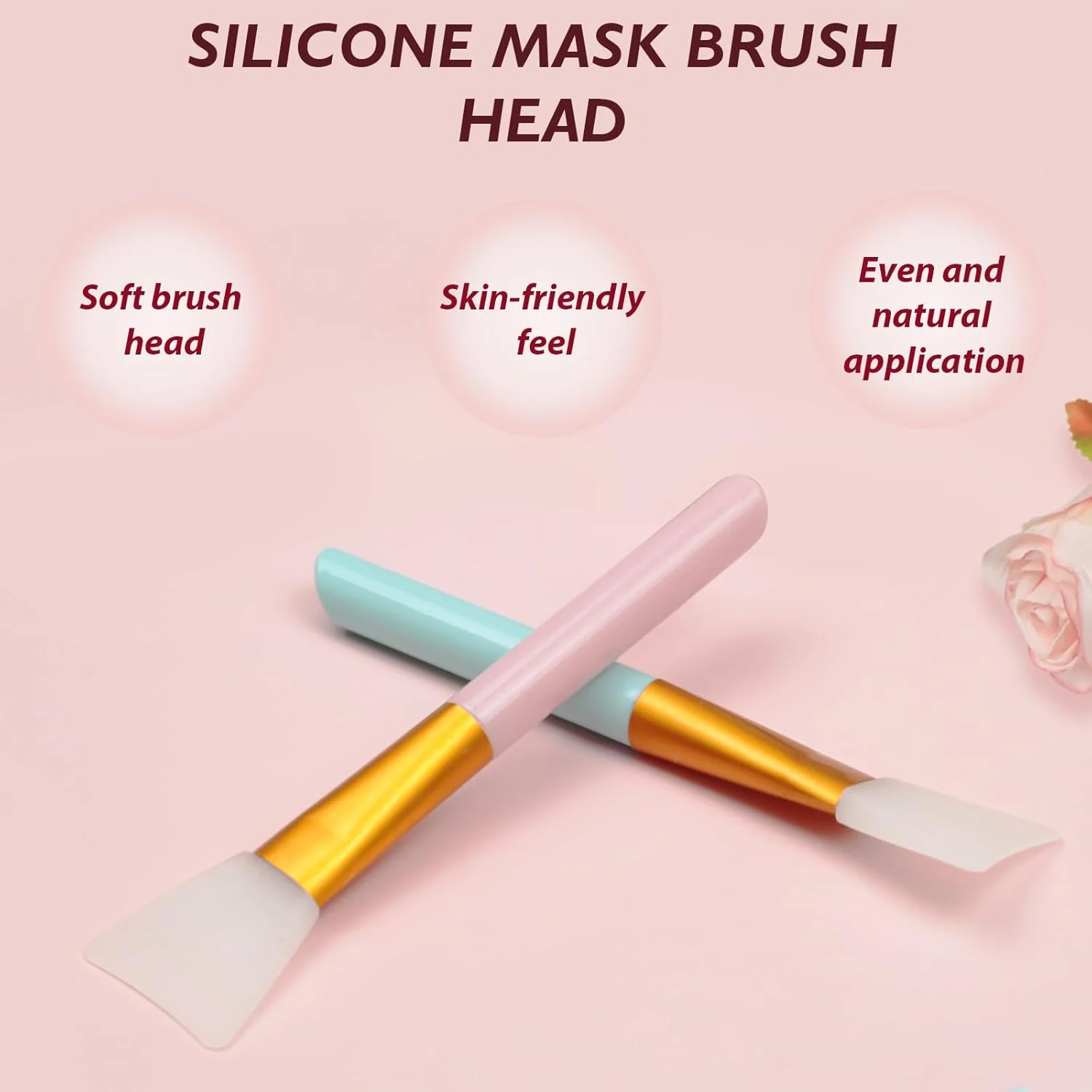 ست ۴ عددی براش ماسک صورت سیلیکونی نرم - ایده آل برای ماسک های گِلی، مراقبت از پوست، لوسیون بدن و کره بدن