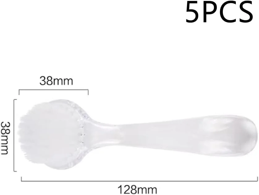 ست 5 عددی برس صورت با موهای نرم، برس های پاک کننده صورت، اسکرابرهای صورت، برس های پاک کننده لایه بردار برای مراقبت از پوست و پاک کردن آرایش (شفاف) ست 5 عددی برس صورت با موهای نرم، برس های پاک کننده صورت، اسکرابرهای صورت، برس های پاک کننده لایه بردار برای مراقبت از پوست و پاک کردن آرایش (شفاف)