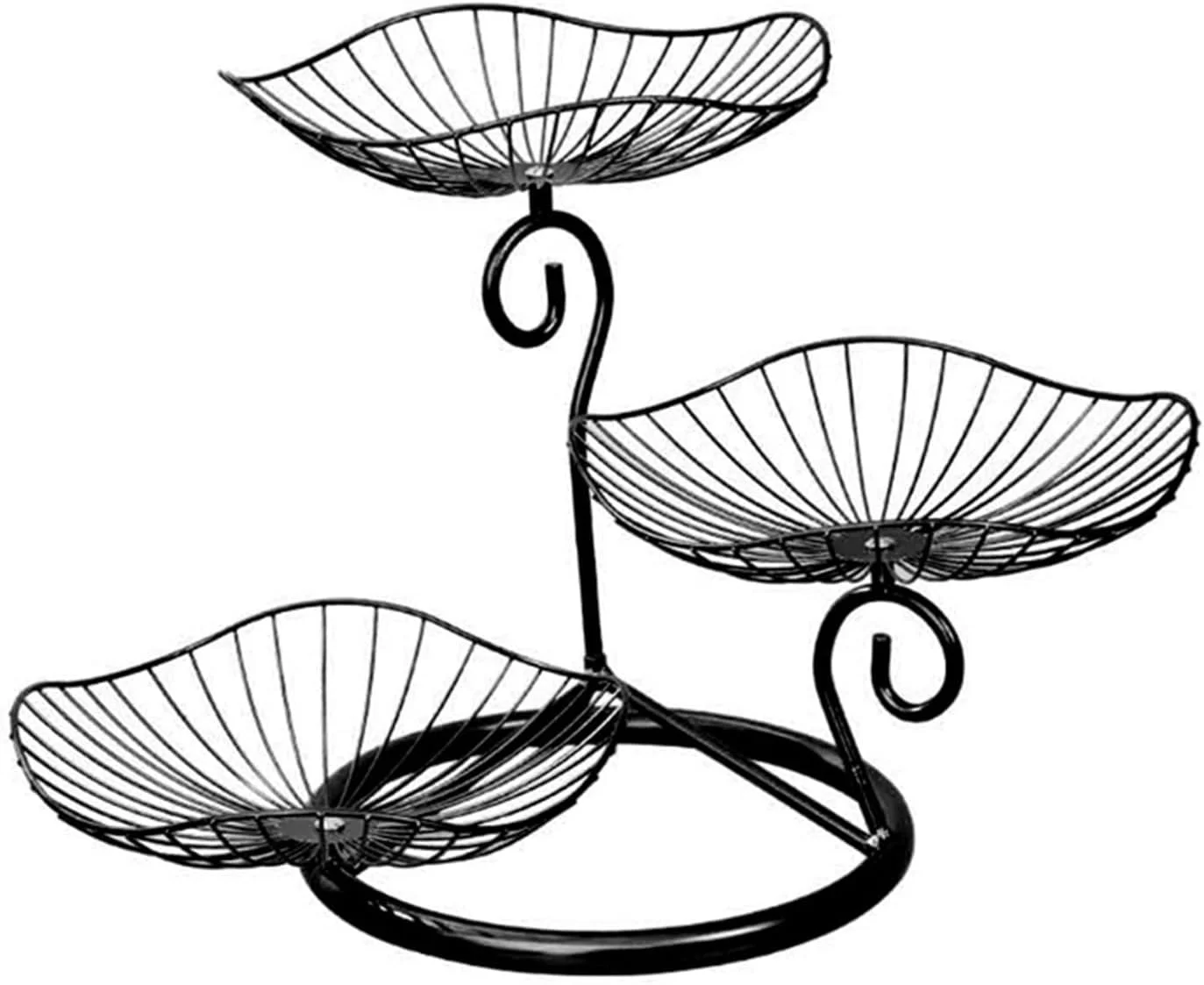 سبد میوه LOYOUYEO، استند قابل حمل سبد میوه، نگهدارنده زیبا، سینی میوه، دکور برای پیشخوان، نگهداری سبزیجات و تنقلات، سازمان دهنده آشپزخانه (Hortelé)