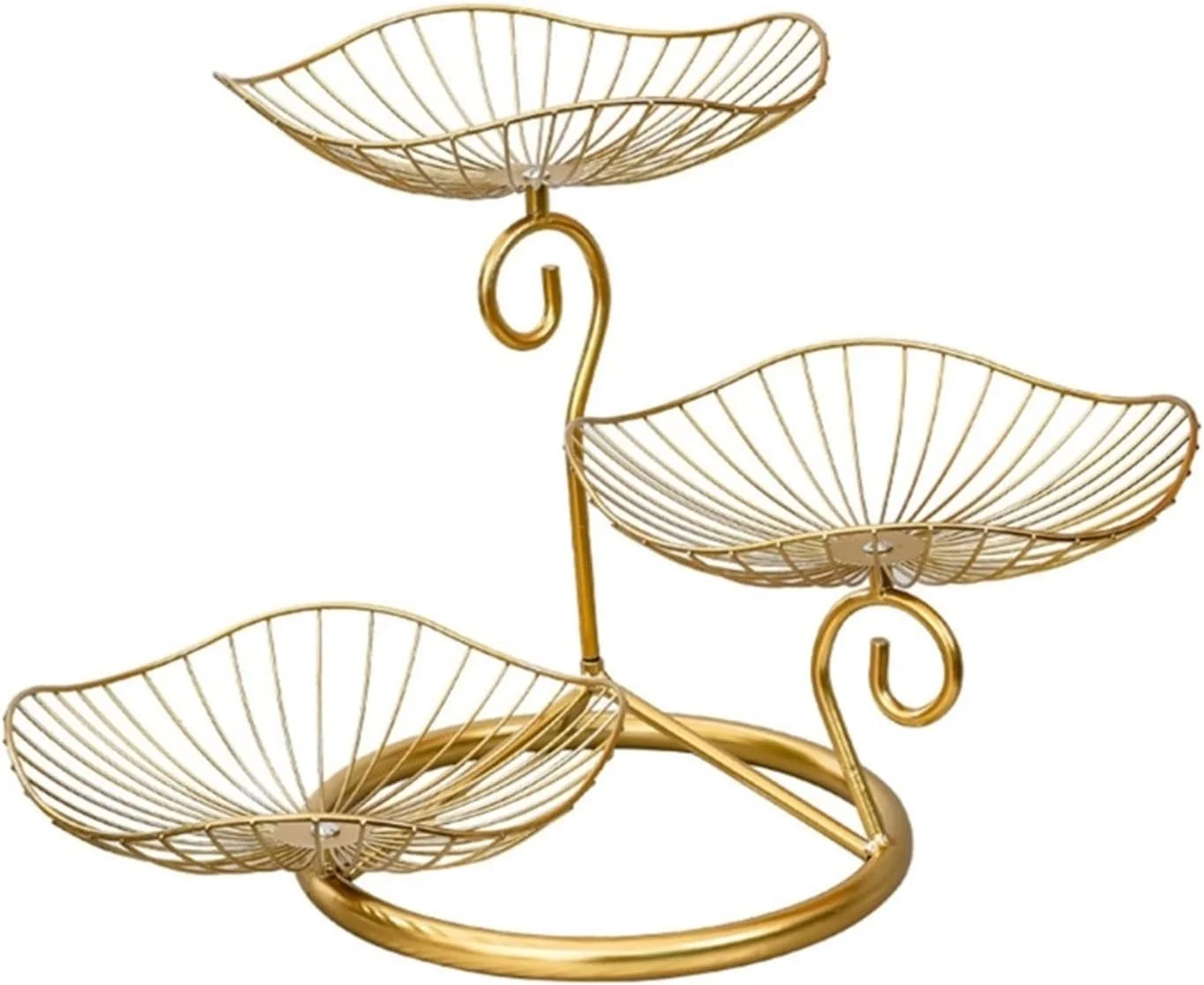 سبد میوه LOYOUYEO، استند قابل حمل سبد میوه، نگهدارنده زیبا، سینی میوه، دکور برای پیشخوان، نگهداری سبزیجات و تنقلات، سازمان دهنده آشپزخانه (Hortelé)