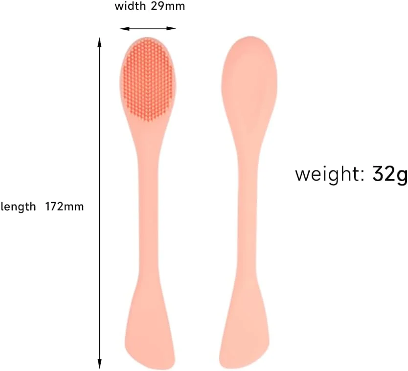 پک 4 عددی اپلیکاتور ماسک صورت و اسکرابر صورت، برس پاک کننده صورت سیلیکونی 2 در 1، ابزار اپلیکاتور ماسک برای ماسک های گلی صورت، لایه بردار صورت برای پاک کردن آرایش و مراقبت از پوست (صورتی/صورتی روشن/آبی آسمانی/سبز)