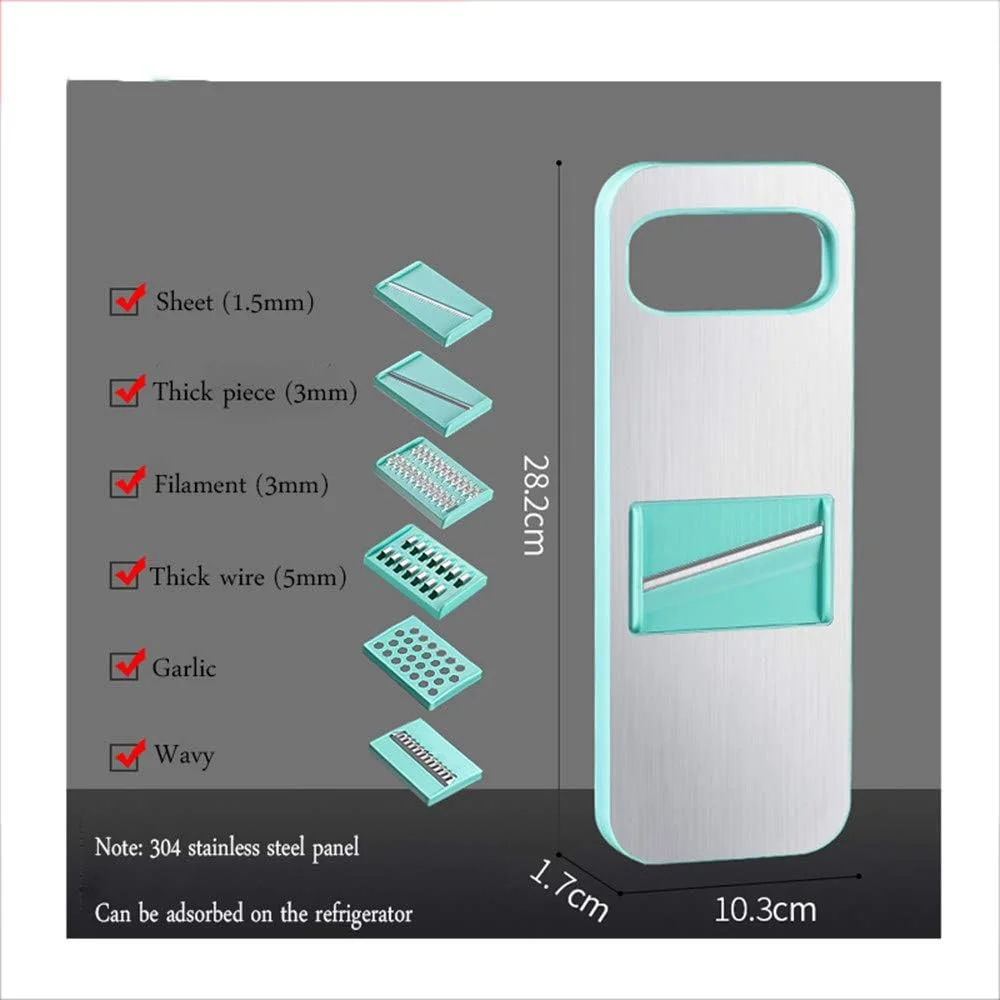 Vegetable Chopper, Multifunctional Chopping Vegetables, Kitchen Artifact Stainless Steel Blade, Potatoes, Onions, Lemons And Other Common, Can Be Adsorbed In Refrigerator Storage,Blue