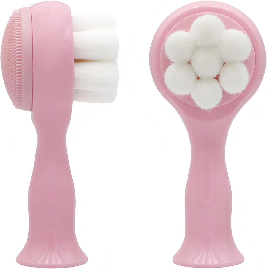 برس صورت 2 در 1، برس پاک کننده و لایه بردار صورت، اسکرابر سیلیکونی ملایم صورت برای جوش های سرسیاه و منافذ، برس شستشوی دستی نرم صورت برای مراقبت عمیق از پوست (صورتی) برس صورت 2 در 1، برس پاک کننده و لایه بردار صورت، اسکرابر سیلیکونی ملایم صورت برای جوش های سرسیاه و منافذ، برس شستشوی دستی نرم صورت برای مراقبت عمیق از پوست (صورتی)