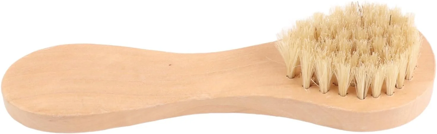 برس پاک کننده صورت لایه بردار چوبی، ابزار مراقبت از پوست، برس ماساژ اسکراب با موهای نرم برای مراقبت از ابرو، گردن و بدن (180 حرف)