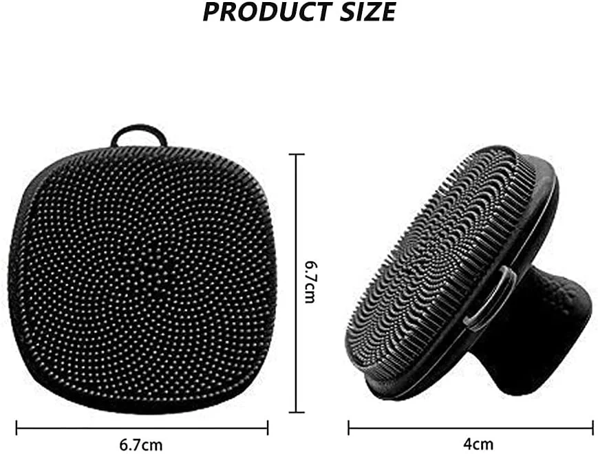 برس اسکرابر سیلیکونی صورت ELECDON برای پاکسازی و لایه برداری - برس دستی ضد آب مراقبت از پوست صورت (مشکی)