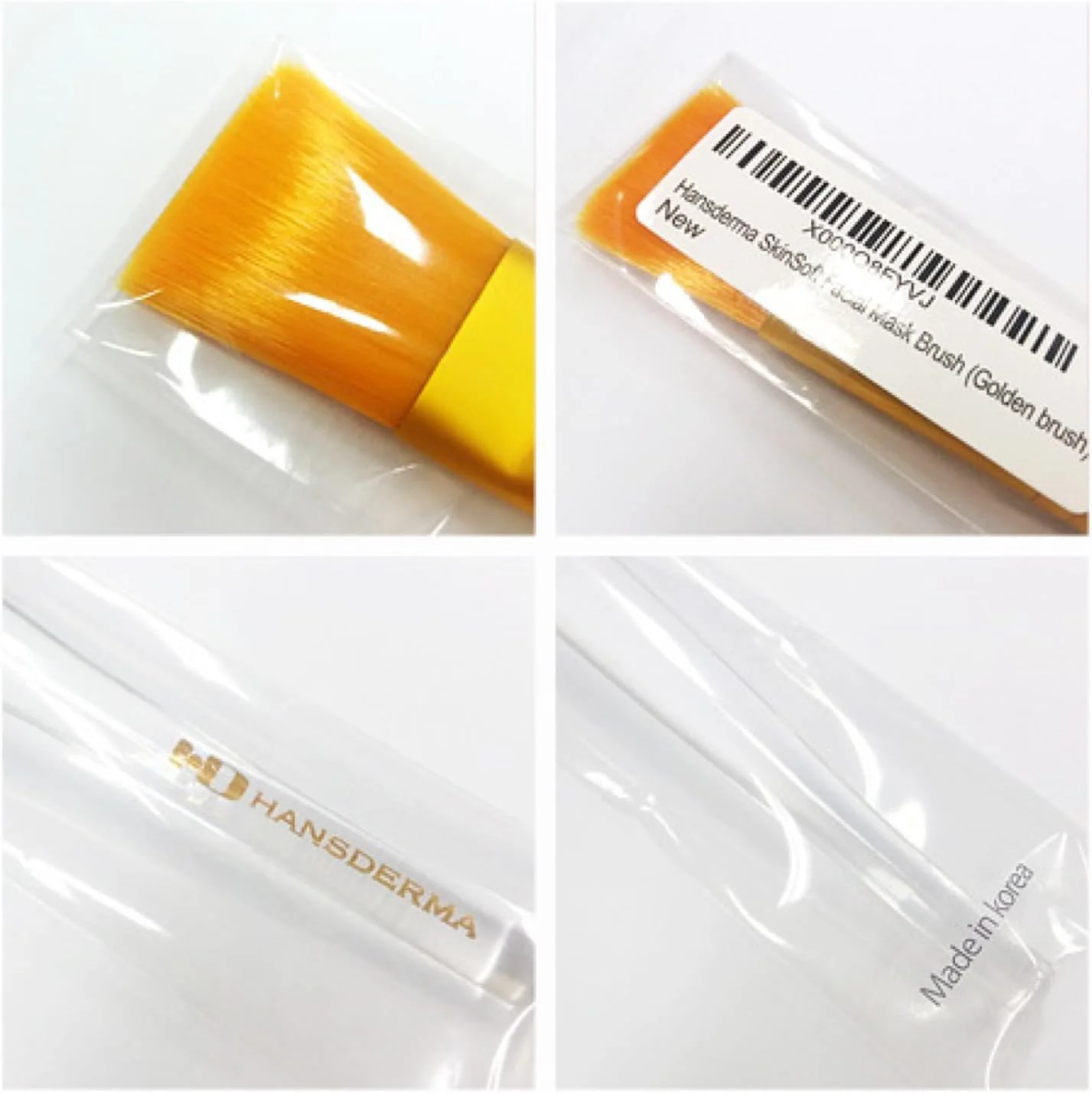 Hansderma Skinsoft Facial Mask Brush, Golden Brush