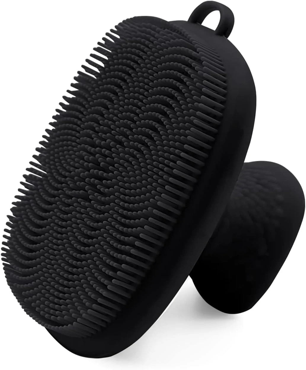 اینکرلی (مشکی) - برس پاک کننده دستی ضد لغزش سیلیکونی نرم صورت، اسکرابر لایه بردار و ماساژ دستی صورت، پد لایه بردار ملایم شستشوی صورت برای پوست های معمولی، خشک و حساس (مشکی)