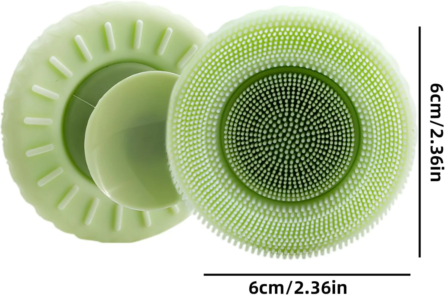 برس پاک کننده صورت، اسکرابر سیلیکونی صورت برای آقایان و بانوان، برس پاک کننده ضد آب و ملایم صورت با قابلیت استفاده مجدد، اسکرابر لایه بردار برای انواع پوست (سبز)