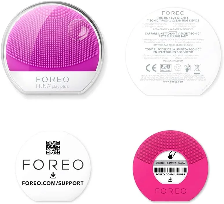 FOREO LUNA Play Plus، برس پاک کننده صورت قابل حمل، بنفش