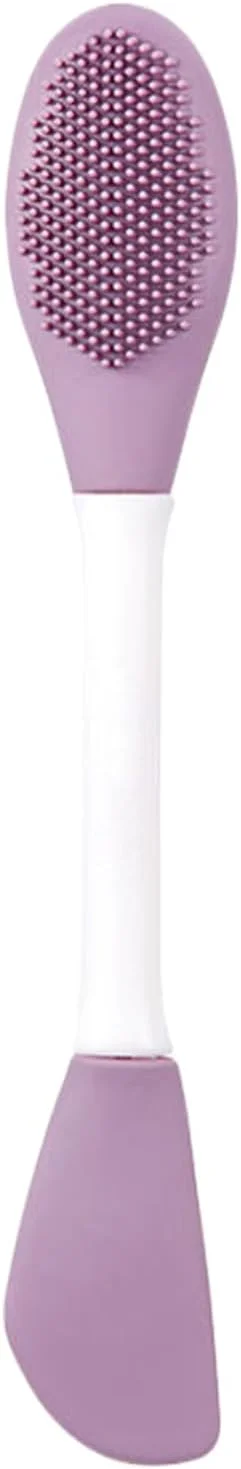 برس سیلیکونی صورت | اسکرابر ماساژ صورت دو سر، ابزار اسکراب دسته ارگونومیک، محصولات مراقبت از پوست اپلیکاتور صورت برای شستشوی مسافرتی و پاک کردن آرایش