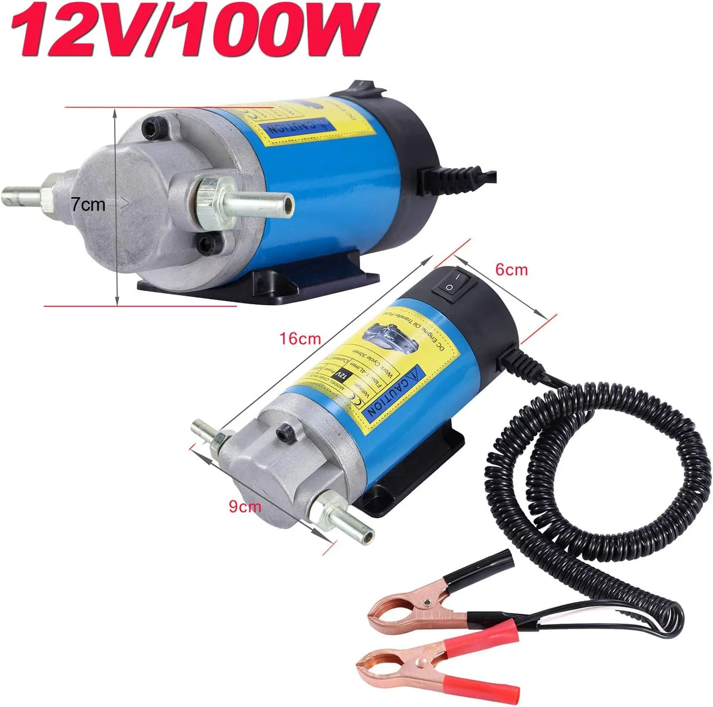 پمپ تخلیه روغن 12 ولت 100 وات LEMOTO، پمپ انتقال روغن، پمپ تخلیه مایعات، پمپ روغن کم صدا مجهز به 3 لوله