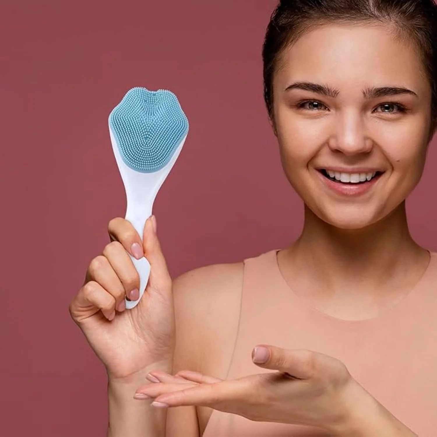 برس اسکرابر سیلیکونی صورت Yelajoy، 3 عددی - برس پاک کننده دستی صورت با موهای نرم، لایه بردار ضد آب و برس جوش سرسیاه برای مراقبت از پوست، پاک کردن بقایای آرایش، مناسب پوست حساس