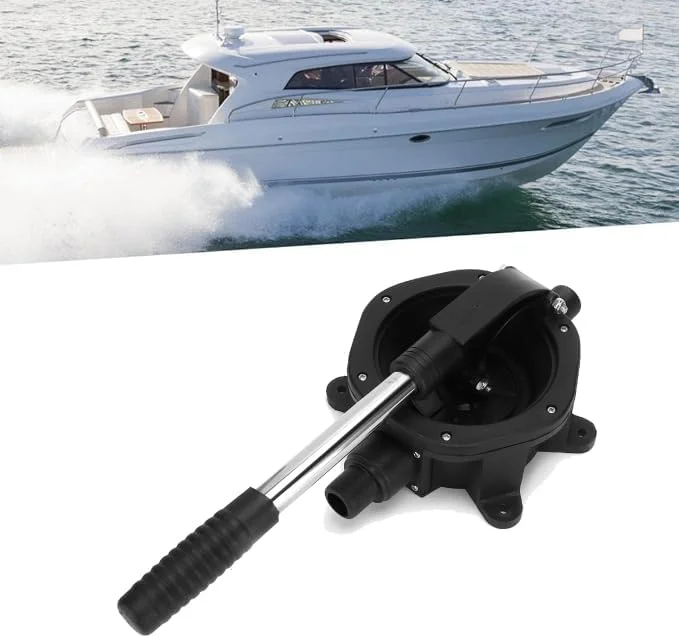 پمپ دستی لجن کش Fyearfly، 45 لیتر در دقیقه/720 گالن در ساعت، مشکی، صنعتی، پمپ دیافراگمی دستی، پمپ لجن کش قایق