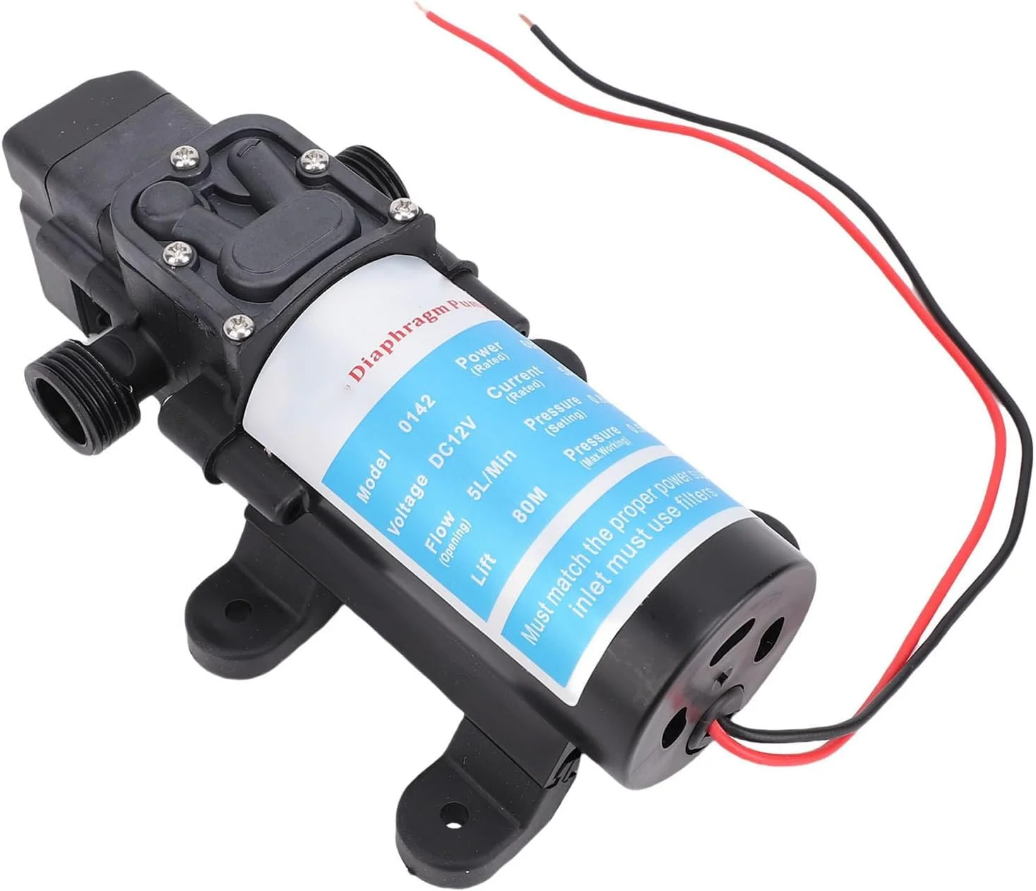 پمپ فشار آب خود مکش Jectse، پمپ دیافراگمی برقی قابل حمل برای تجهیزات فضای باز ورودی و خروجی G1/2