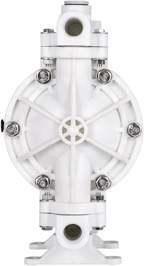 پمپ انتقال دیافراگمی دوگانه سنگین HOTSTORE با عملکرد هوا، ورودی و خروجی 1/2 اینچ، پنوماتیک پلی پروپیلن با عملکرد هوا 13GPM، ورودی هوا 1/4 اینچ برای گازوئیل، گریس، نفت سفید و روغن