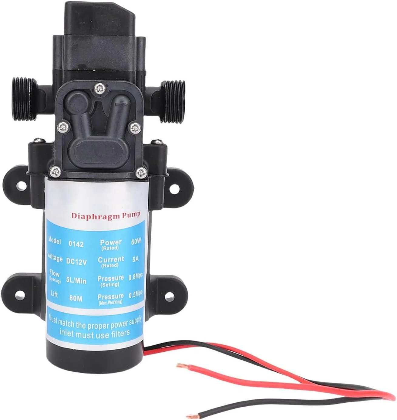 پمپ فشار آب خود مکش Jectse، پمپ دیافراگمی برقی قابل حمل برای تجهیزات فضای باز ورودی و خروجی G1/2