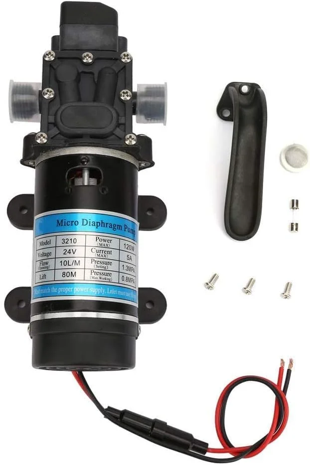 پمپ دیافراگمی برقی فشار قوی 120 وات برای واشر (با دستگاه محافظت در برابر جریان اضافه) (24 ولت)