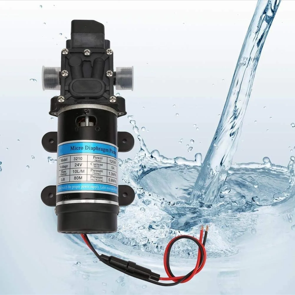 پمپ دیافراگمی برقی فشار قوی 120 وات برای واشر (با دستگاه محافظت در برابر جریان اضافه) (24 ولت)