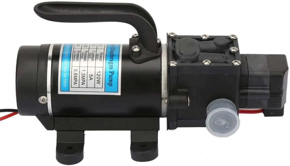 پمپ دیافراگمی برقی فشار قوی 120 وات برای واشر (با دستگاه محافظت در برابر جریان اضافه) (24 ولت)