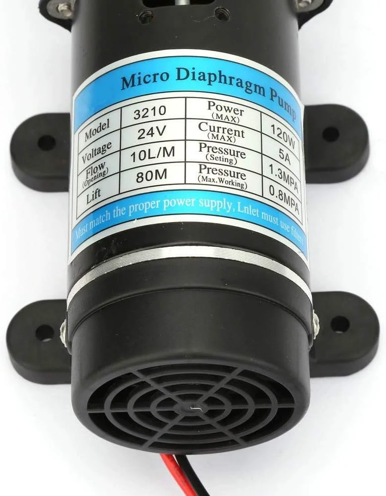 پمپ دیافراگمی برقی فشار قوی 120 وات برای واشر (با دستگاه محافظت در برابر جریان اضافه) (24 ولت)
