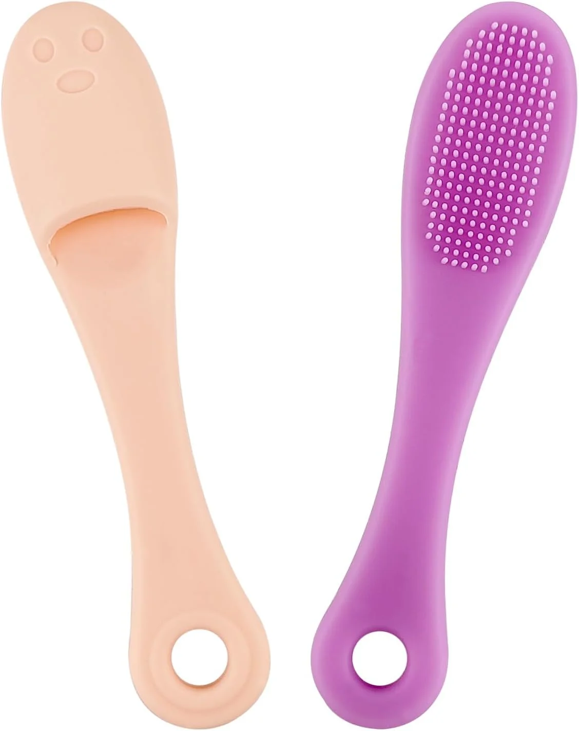 مجموعه 2 عددی پاک کننده صورت سیلیکونی Lelucermaire، از بین برنده جوش های سرسیاه بینی، اسکرابر صورت، برس منافذ بینی، ابزار اسکرابر انگشتی