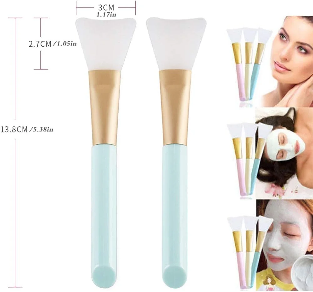براش ماسک سیلیکونی Loazre، 3 عددی، براش ماسک DIY، ابزار زیبایی ماسک، سیلیکون نرم برای ماسک صورت، لوسیون بدن بدون مو