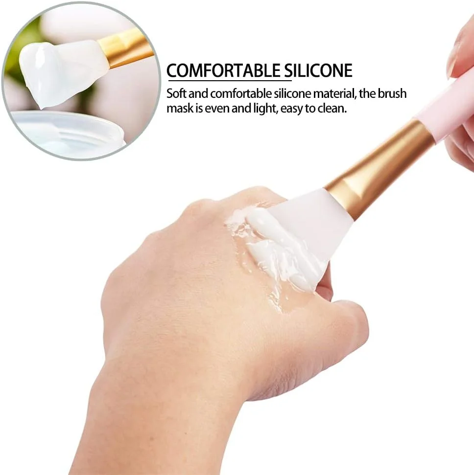 براش ماسک سیلیکونی Loazre، 3 عددی، براش ماسک DIY، ابزار زیبایی ماسک، سیلیکون نرم برای ماسک صورت، لوسیون بدن بدون مو
