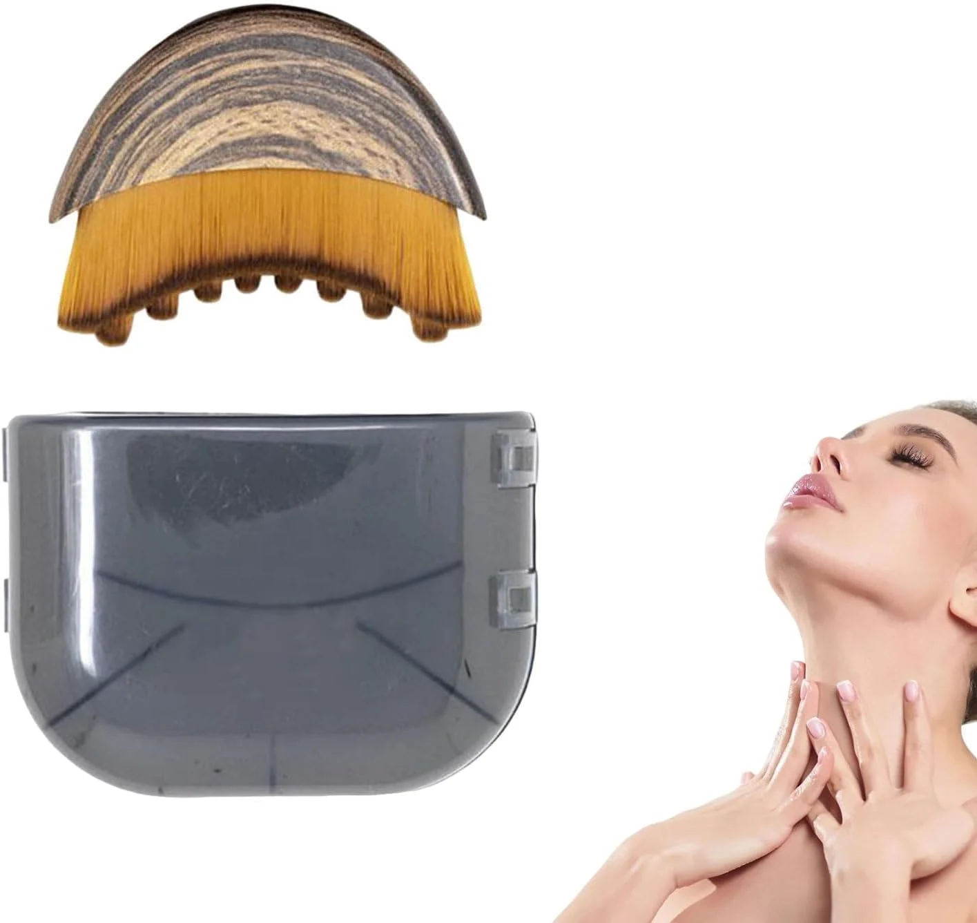 برس کانتور صورت لنفاوی، برس خشک صورت، ماساژور تخلیه لنفاوی برای صورت، چانه و خط فک، طراحی ارگونومیک برای تناسب دقیق با پوست و رفع خستگی (2 عدد)