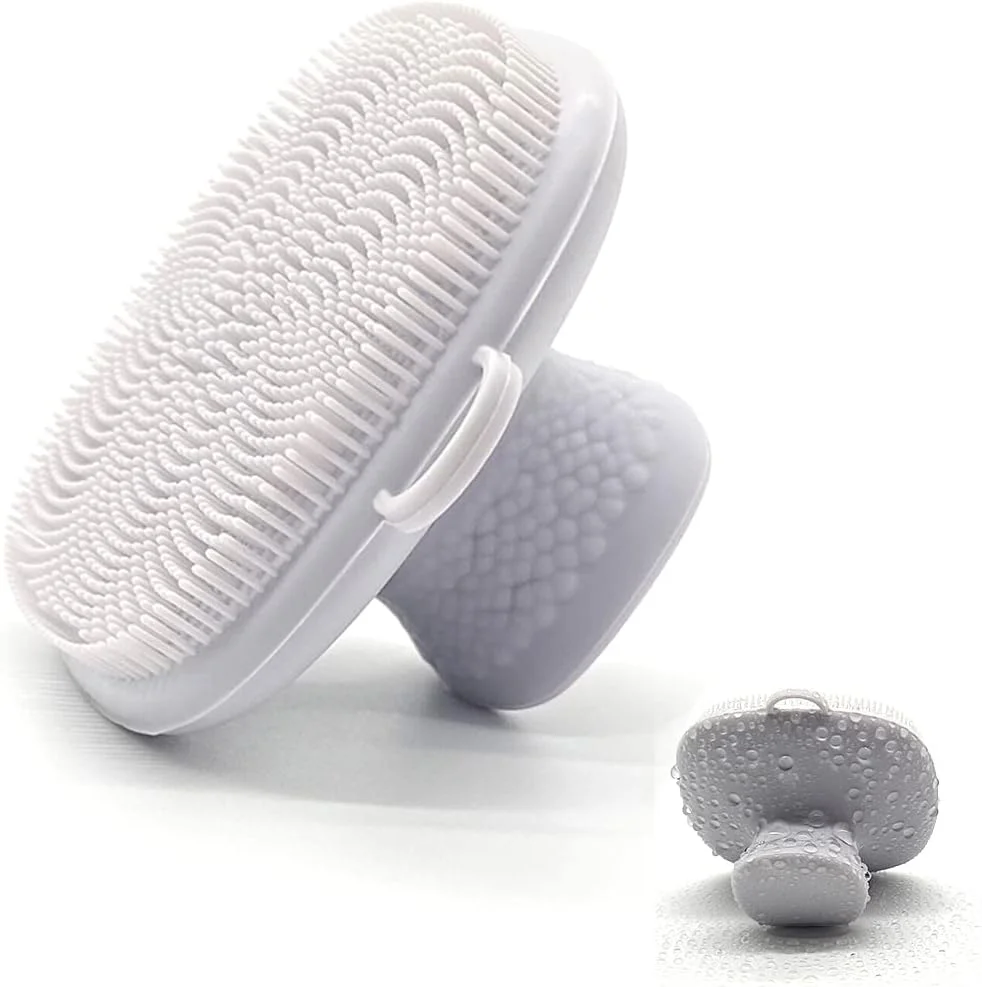 برس پاک کننده صورت سیلیکونی PeaMirmy، پدهای اسکراب دستی، پاک کننده صورت سیلیکونی، ماساژور، پاک کننده ملایم جوش سرسیاه، آکنه، پاک کننده منافذ، برس، پاک کننده عمیق