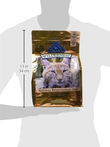 غذای خشک گربه بالغ بلو بوفالو Wilderness، فرمول کنترل وزن با پروتئین بالا و بدون غلات، مرغ، کیسه 5 پوندی غذای خشک گربه بالغ بلو بوفالو Wilderness، فرمول کنترل وزن با پروتئین بالا و بدون غلات، مرغ، کیسه 5 پوندی