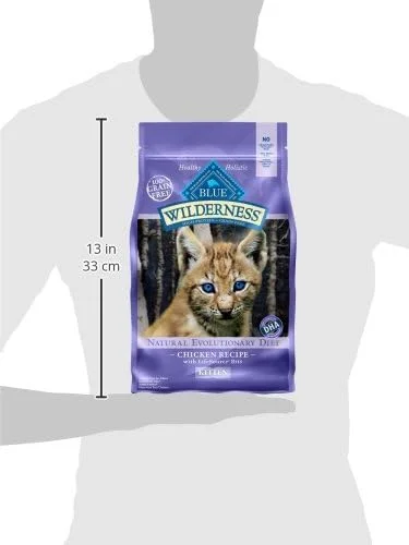 غذای خشک گربه بچه گربه بوفالو BLUE WILDERNESS، دستور پخت طبیعی مرغ، پروتئین بالا، کیسه 5 پوندی غذای خشک گربه بچه گربه بوفالو BLUE WILDERNESS، دستور پخت طبیعی مرغ، پروتئین بالا، کیسه 5 پوندی