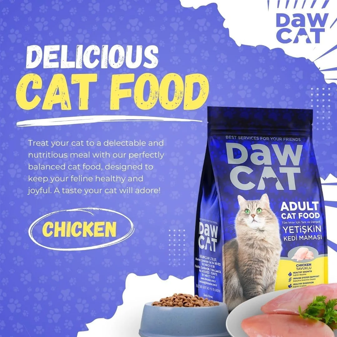 غذای خشک گربه بالغ داوکت با طعم مرغ 10 کیلوگرمی