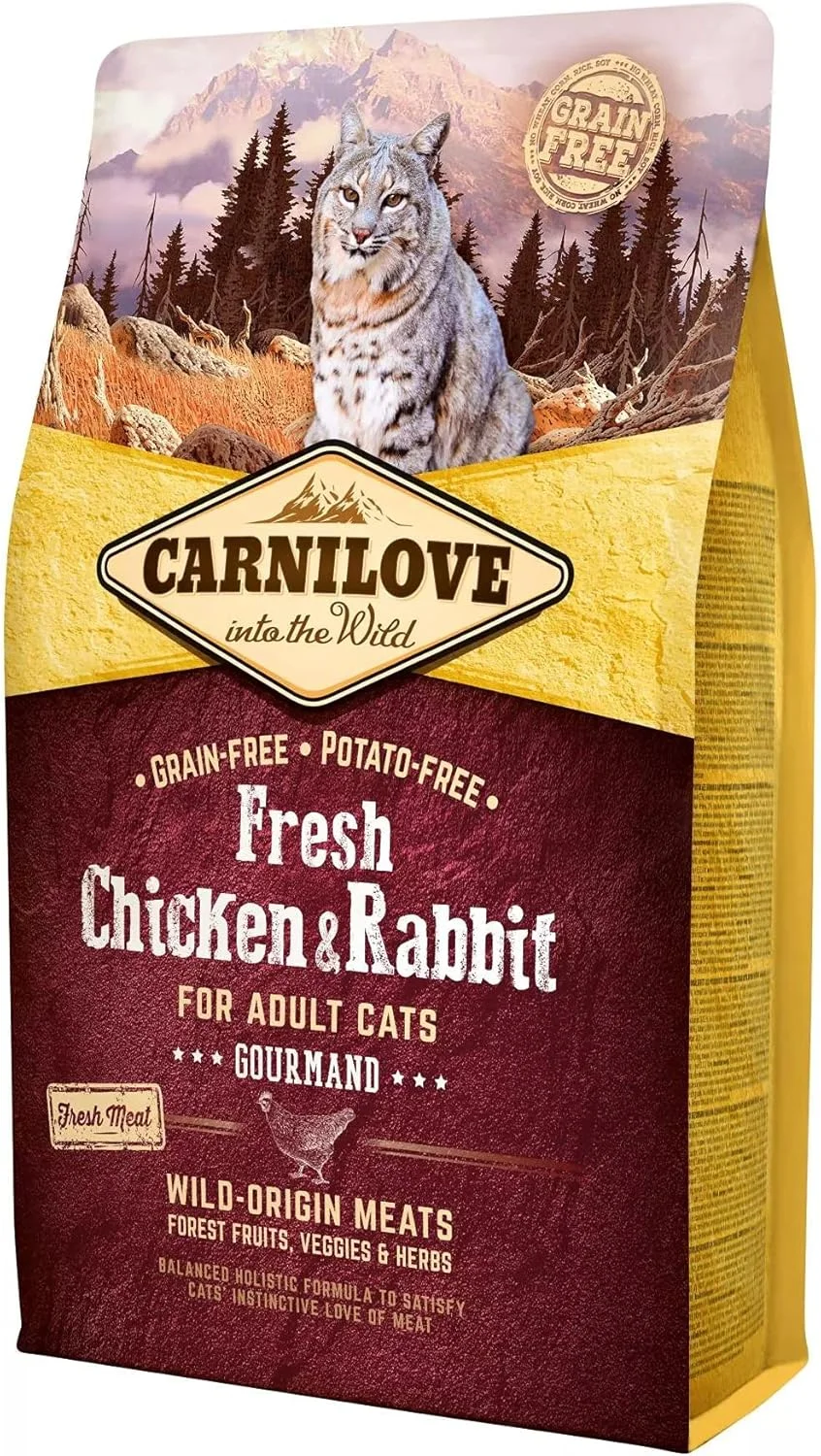 غذای خشک گربه بالغ Carnilove با طعم مرغ تازه و خرگوش 2 کیلوگرمی