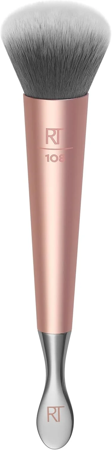 براش دو طرفه پرایمر صورت و اسکوپ استیل ضد زنگ Real Techniques، 1 عدد، صورتی