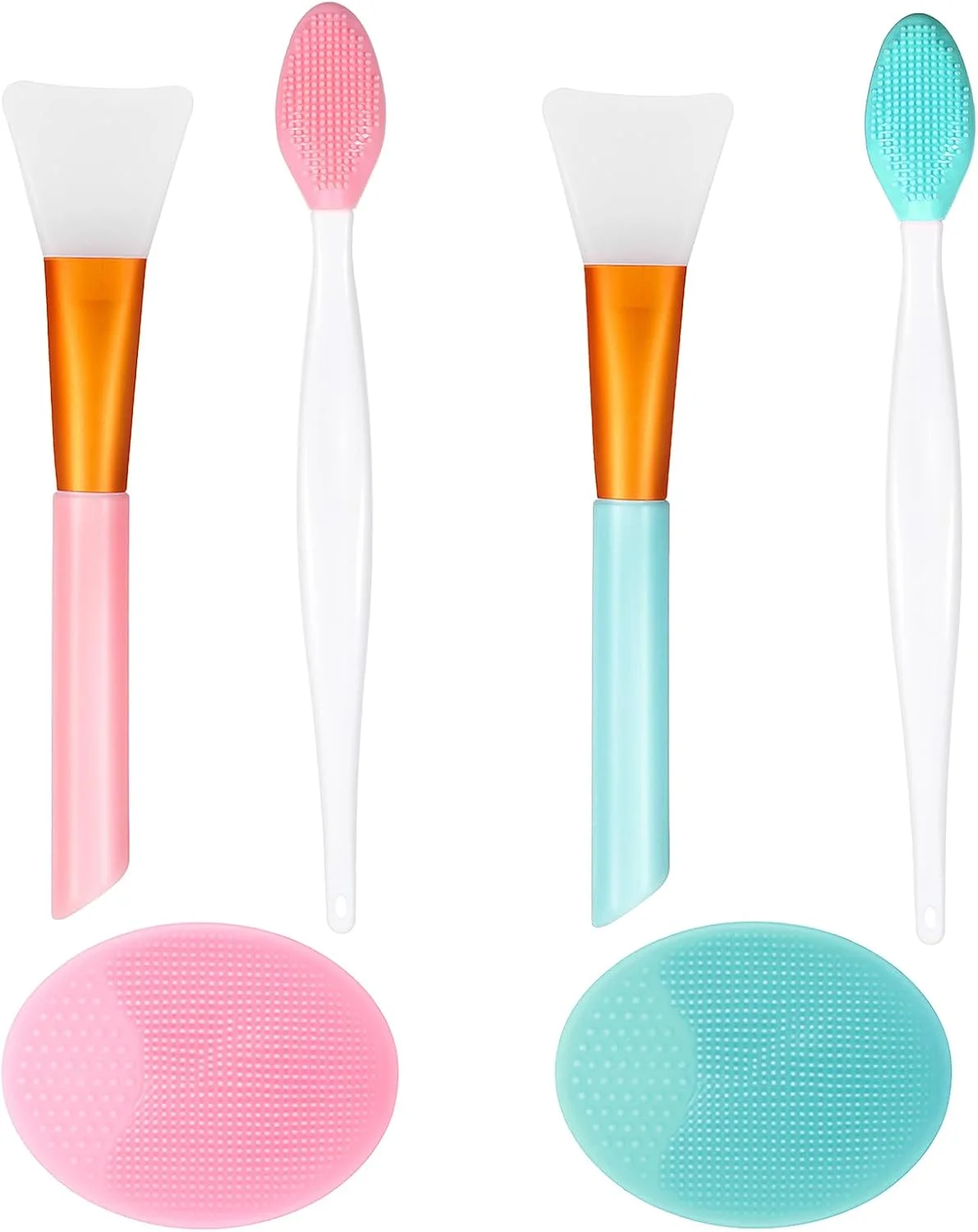 مجموعه 6 عددی برس پاک کننده صورت سیلیکونی Piriuuo، برس لایه بردار لب، مجموعه برس ماسک، برس بینی، برس نرم لب، برس های سر سیاه برای مردان و زنان، ابزار مراقبت از پوست