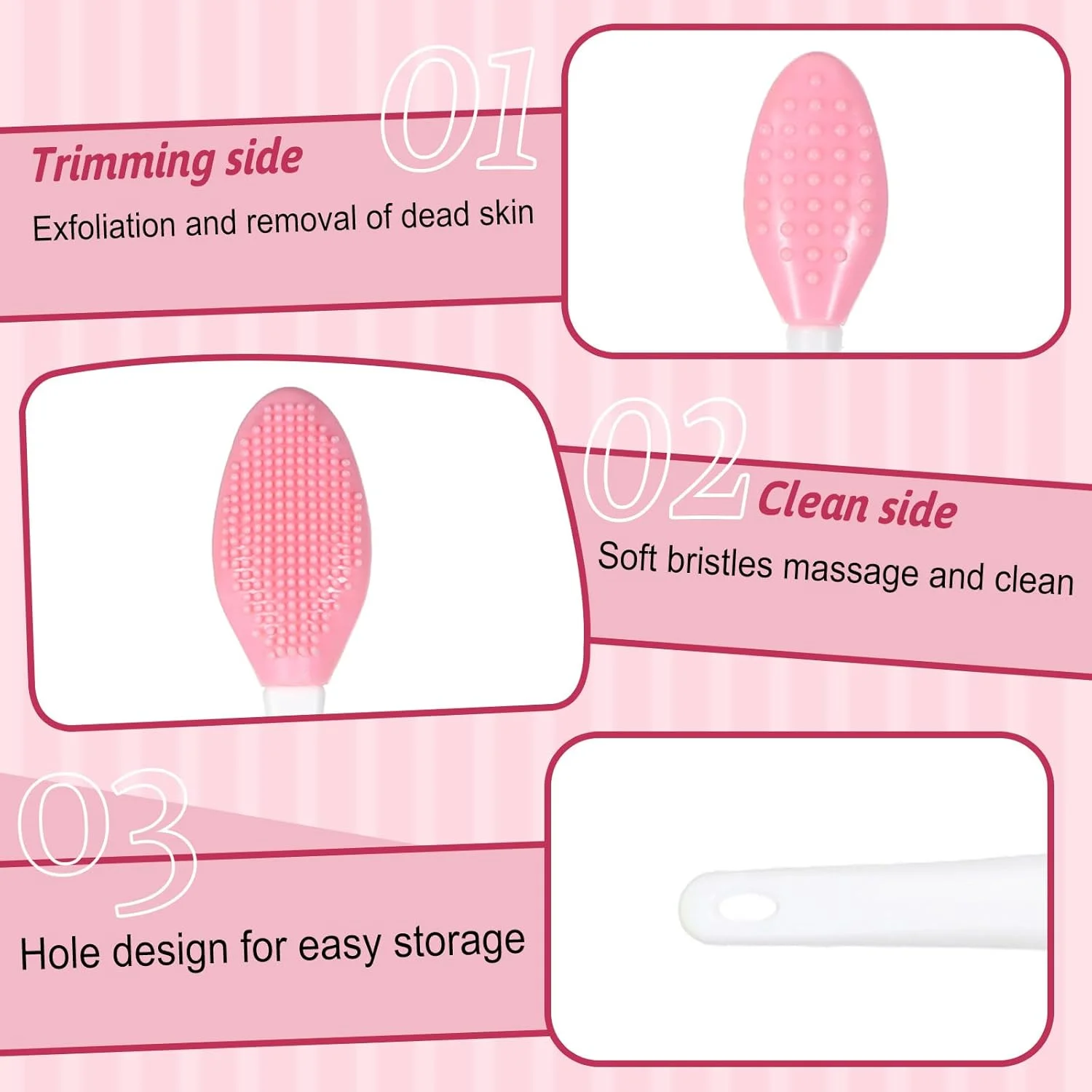 مجموعه 6 عددی برس پاک کننده صورت سیلیکونی Piriuuo، برس لایه بردار لب، مجموعه برس ماسک، برس بینی، برس نرم لب، برس های سر سیاه برای مردان و زنان، ابزار مراقبت از پوست