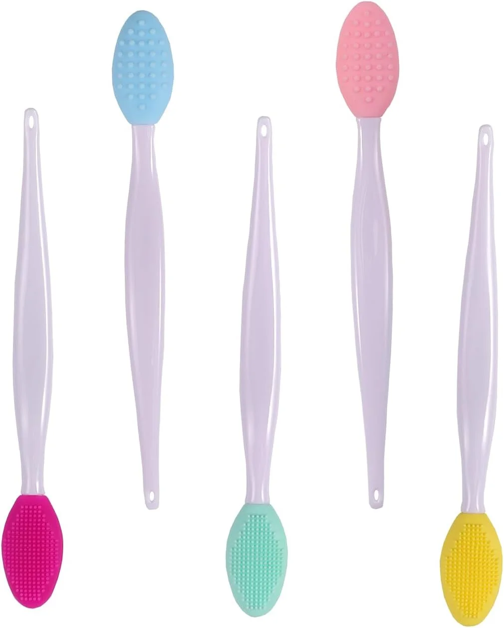 کواندائولی 10 عدد برس لب سیلیکونی لایه بردار، برس های پاک کننده بینی برای حذف جوش های سرسیاه با سر جایگزین، ابزار برس پاک کننده شستشوی صورت