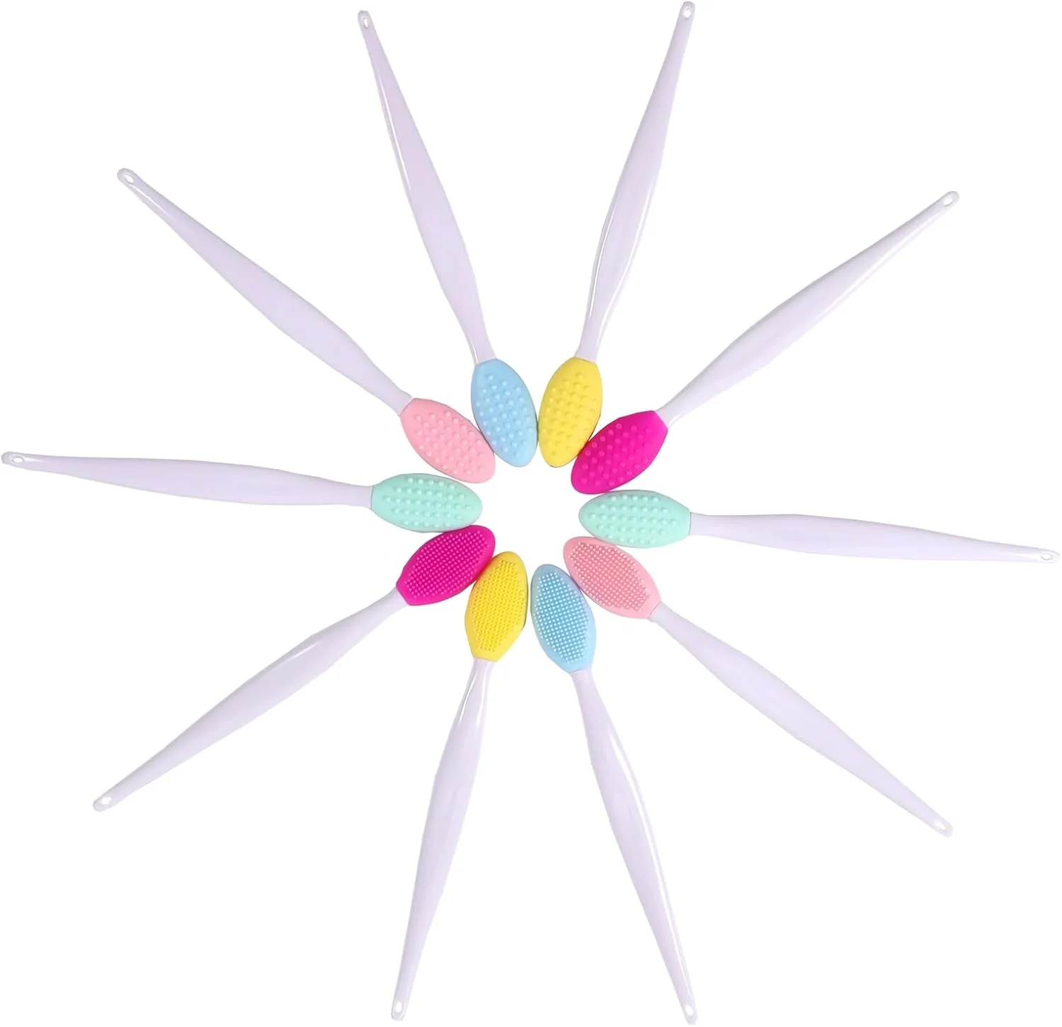 کواندائولی 10 عدد برس لب سیلیکونی لایه بردار، برس های پاک کننده بینی برای حذف جوش های سرسیاه با سر جایگزین، ابزار برس پاک کننده شستشوی صورت