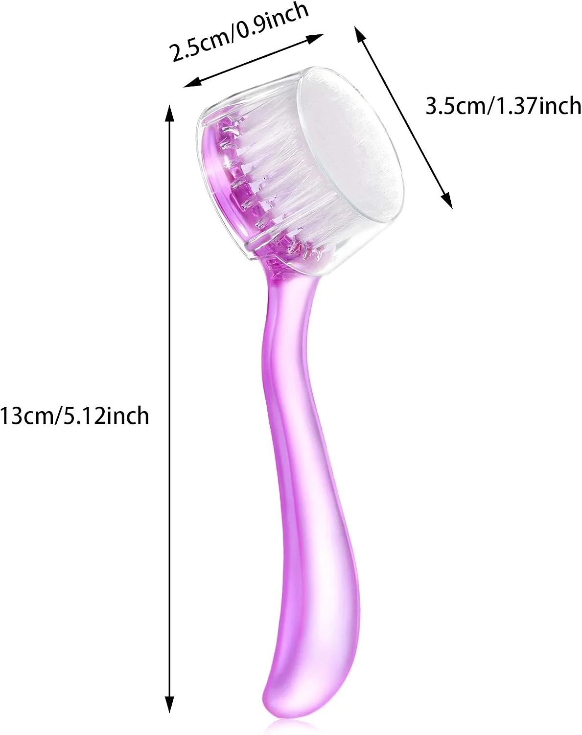 پاتلای، برس پاک کننده صورت 6 عددی، برس نرم مویی صورت، اسکراب لایه بردار صورت با دسته اکریلیک، برس اسکراب شستشوی صورت برای مراقبت از پوست و پاک کردن آرایش