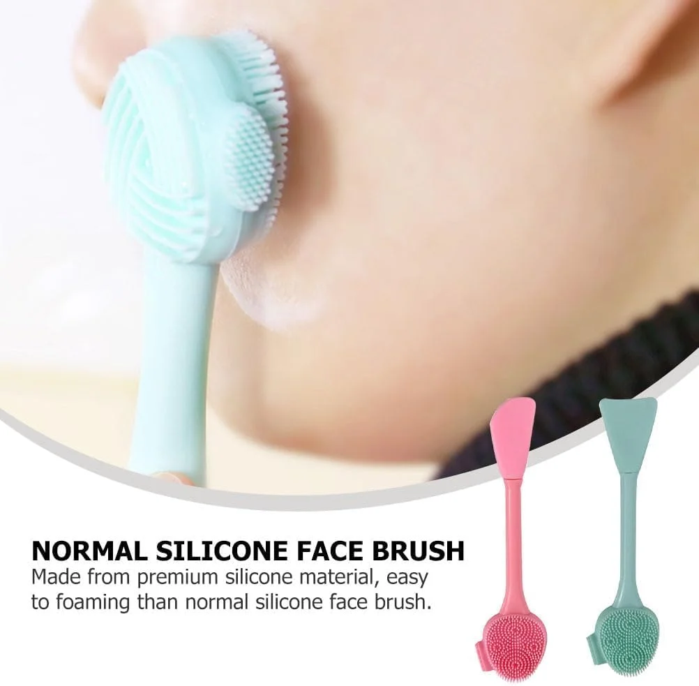 اواسیس گالور برس پاک کننده صورت سیلیکونی انعطاف پذیر 4 در 1، اسکرابر دو طرفه برای لایه برداری و از بین بردن جوش های سرسیاه (2 عدد)