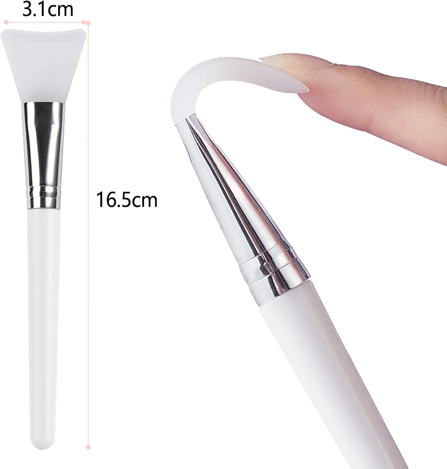 براش ماسک Olakin [بسته 2 عددی]، اپلیکاتور ماسک صورت، براش ماسک صورت سیلیکونی، برای ماسک صورت، ماسک چشم، سرم، ماسک پاک کننده یا مراقبت از پوست DIY