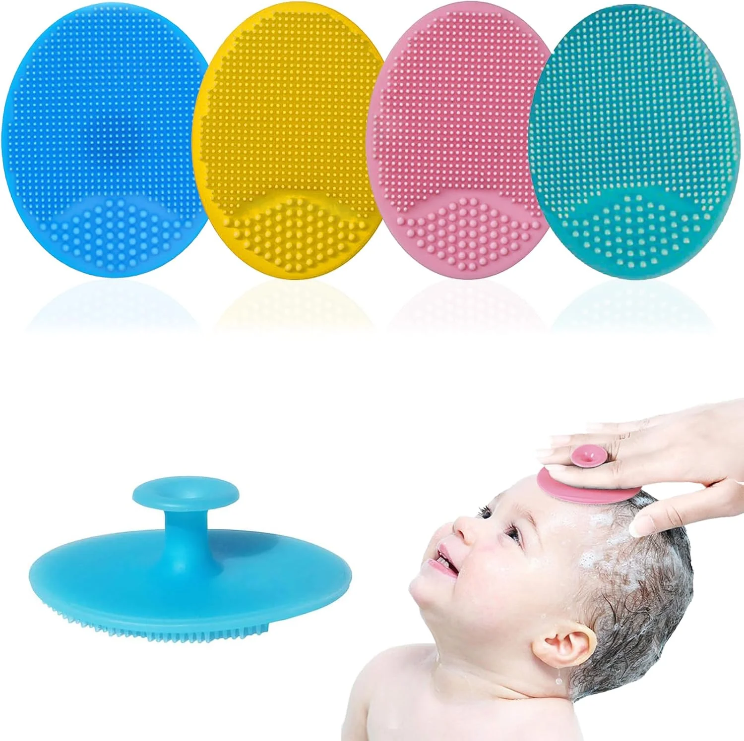 پک 4 عددی برس سیلیکونی پاک کننده صورت نالاینا، برس نرم پاکسازی صورت برای لایه برداری، پاکسازی منافذ و حذف جوش های سرسیاه، ابزار ماساژ ملایم برای انواع پوست، هدیه ای جذاب برای زنان و دختران