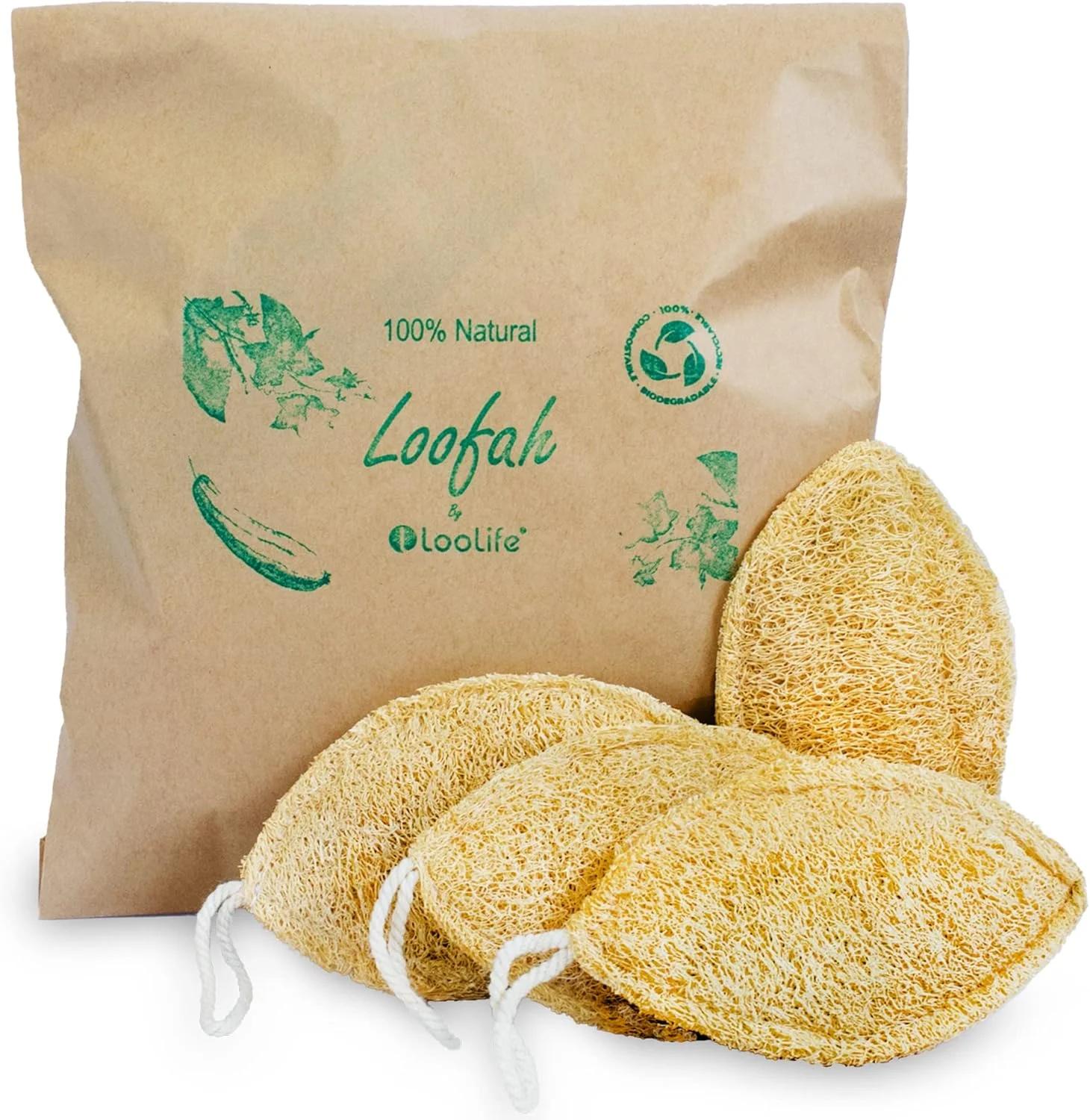 اسفنج لوفا لایه بردار 100% طبیعی (بسته 4 عددی) - اسکرابر بدن لوفا - اسفنج لوفا - لوفا ارگانیک - اسفنج لایه بردار بدن - لوفا زیست تخریب پذیر - لوفا حمام - اسفنج حمام برای آقایان و بانوان