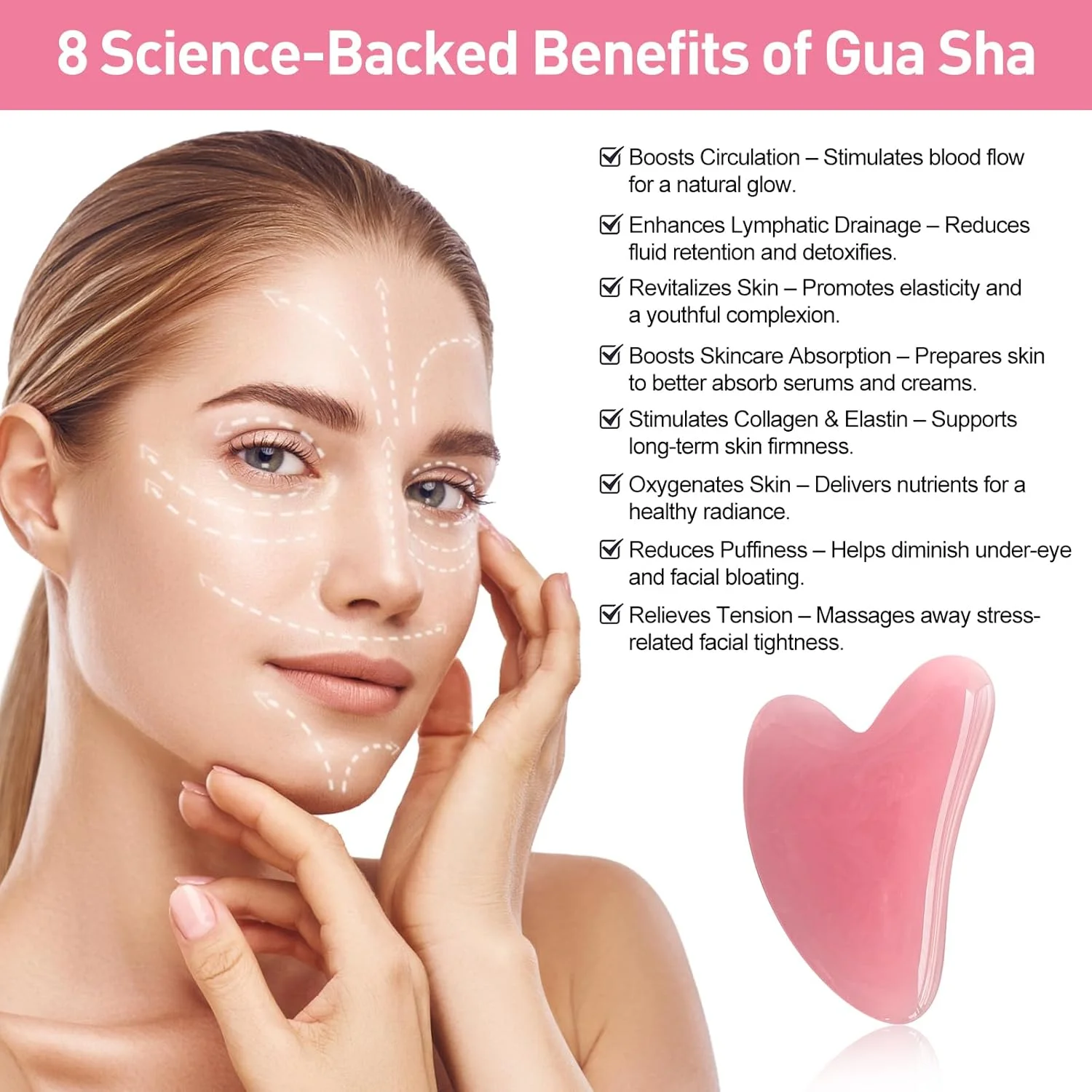 ابزار ماساژ گوا شا MUIIGOOD + برس ماسک صورت سیلیکونی، لایه بردار لب، برس شستشوی صورت، لایه بردار، از بین برنده جوش های سرسیاه، مراقبت از پوست، پاک کننده آرایش برای زنان و مردان