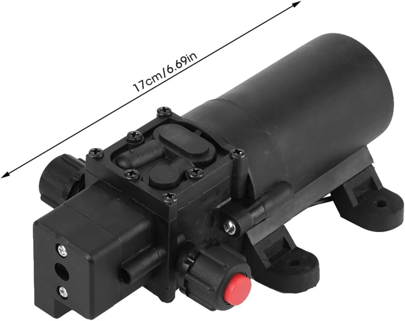 پمپ دیافراگمی میکرو TOPINCN، پمپ آب برقی فشار قوی DC 24V 80W 5.5L/MIN، پمپ خود مکش، پمپ دیافراگمی فشار آب با سوئیچ فشار اتوماتیک برای شستشوی خودرو و سمپاشی